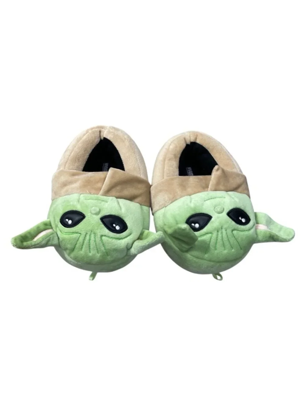 Star Wars Slippers The Mandalorian Baby Yoda Size 11/12 Plush Slip On Soft